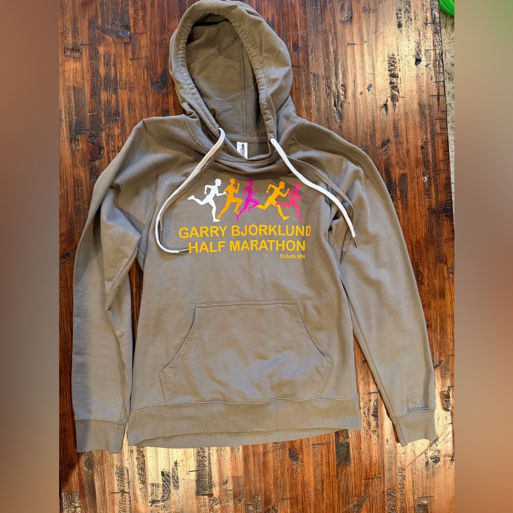 Garry Bjorklund Half Marathon Gray Hooded Sweatshirt